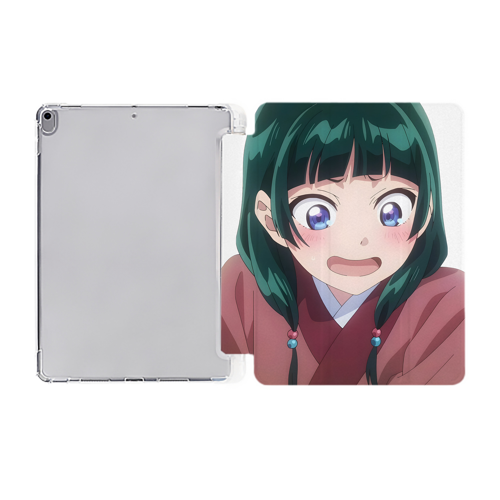 （画像用） 薬屋のひとりごと The Apothecary Diaries IPad ケース ペン収納付き 三つ折りスタンド PUレザー×シリコン 対応機種9.5/10.5/10.9インチ